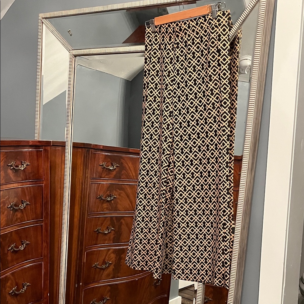 Geometric Print Jude Connnally pants in Black and Cream